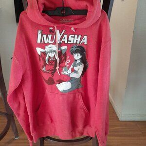 Inuyasha anime hoodie casual comfy orange-red